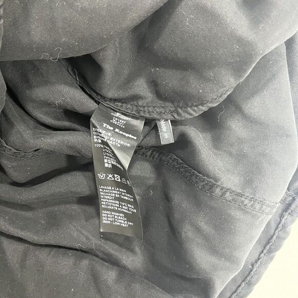 The Kooples Dress Women’s Size 1 Black Button Front Off Shoulder Long Sleeve - Picture 4 of 7